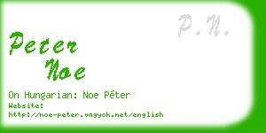 peter noe business card