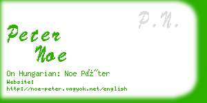 peter noe business card